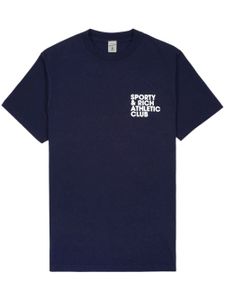 Sporty & Rich t-shirt Exercise Often en coton - Bleu