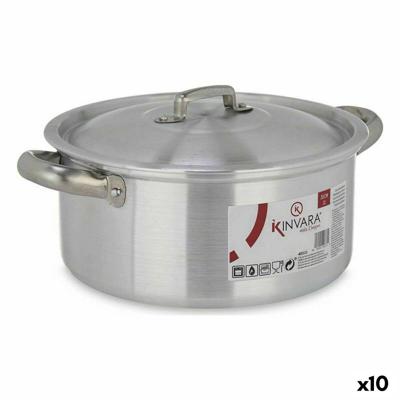 Kookpot met Deksel Kinvara 100005 100005 Zilverkleurig 3 L 28 x 12,5 x 22 cm (10 Stuks)