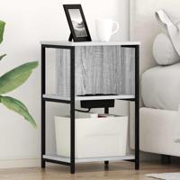 Nachtkastje 2 pcs Grijs sonoma 38 x 31 x 61 cm Bewerkt hout