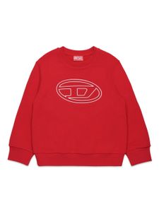 Diesel Kids sweat en coton à logo Oval-D imprimé - Rouge