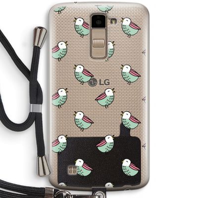 Vogeltjes: LG K10 (2016) Transparant Hoesje met koord