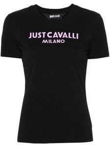 Just Cavalli t-shirt en coton à logo imprimé - Noir