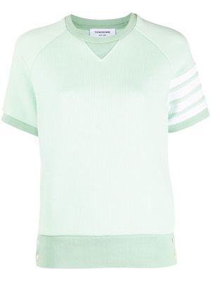 Thom Browne t-shirt à 4 bandes signature - Vert