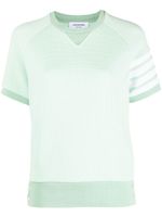 Thom Browne t-shirt à 4 bandes signature - Vert