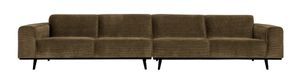 BePureHome Bank 'Statement' 4-zits XL, Rib, kleur Rock