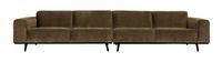 BePureHome Bank 'Statement' 4-zits XL, Rib, kleur Rock
