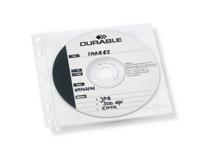 Durable 523919 CD/DVD-ordnerhoes 2 CDs/DVDs/Blu-rays Transparant, Wit Polypropyleen 10 stuk(s)