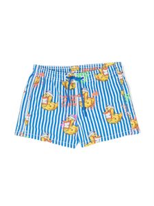 MC2 Saint Barth Kids short de bain à imprimé graphique - Bleu