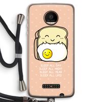 Sleep All Day: Motorola Moto Z Force Transparant Hoesje met koord