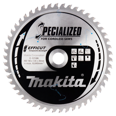 Makita Accessoires Afkortzaagblad WPC | Efficut 190x20x1,85 50T 8g - E-12186 - E-12186