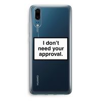 Don't need approval: Huawei P20 Transparant Hoesje