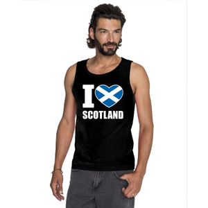 Zwart I love Schotland fan singlet shirt/ tanktop heren 2XL  -