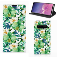 Samsung Galaxy S10 Smart Cover Orchidee Groen - thumbnail