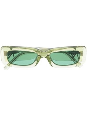 Linda Farrow lunettes de soleil à monture transparente - Vert