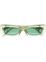 Linda Farrow lunettes de soleil à monture transparente - Vert - thumbnail