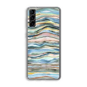 Watercolor Agate: Samsung Galaxy S21 Plus Transparant Hoesje