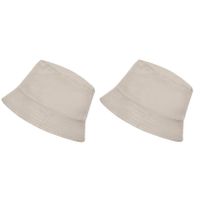 4x stuks vissershoedjes/zonnehoedjes wit naturel voor volwassenen 4x stuks vissershoedjes/zonnehoedjes wit naturel voor volwassenen
