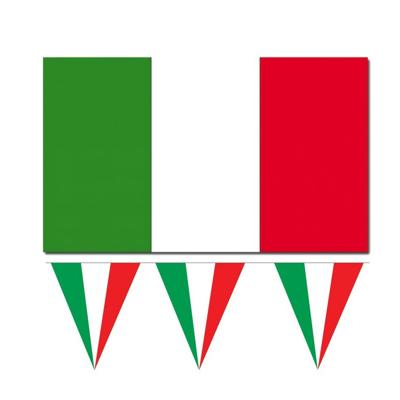 Italie vlaggen versiering - profi set - binnen/buiten - 3 delig - Landen - Italiaans thema