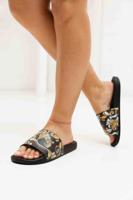 Versace Jeans Couture Fondo Shelly Slippers Dames Zwart - Maat 35 - Kleur: Zwart | Soccerfanshop