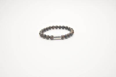 JOSH Heren Armband met Natuursteen Bruin | 09313-BRA