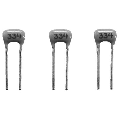 Kemet Keramische condensator Radiaal bedraad 63 V/DC 20 % (l x b x h) 3.8 x 2.5 x 5.3 mm 1 stuk(s)