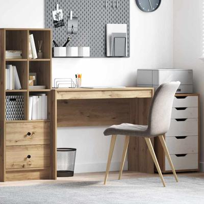 Bureau artisanaal eikenkleurig 100 x 40 x 76 cm Bewerkt hout