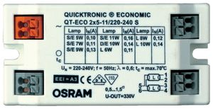 QT-ECO 2x5-11 S  - Electronic ballast 2x5...11W QT-ECO 2x5-11 S