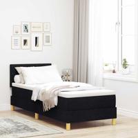 Boxspringbed met Matras Zwart 80x200 cm Stof