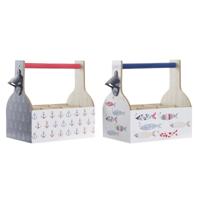 Flessenrek DKD Home Decor Multicolour Hout MDF 27 x 16,5 x 25,5 cm (2 Stuks)