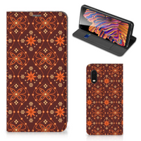 Samsung Xcover Pro Hoesje met Magneet Batik Brown