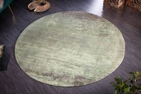 Vintage tapijt MODERN ART 150cm groen gewassen rond used look - 41257 - thumbnail