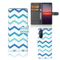 Sony Xperia 5II | Telefoon Hoesje | Zigzag Blauw