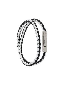 Tod's bracelet multi-tour en cuir tressé - Noir