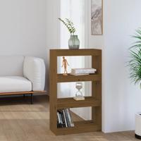 Boekenkast/kamerscherm 60x30x103,5 cm grenenhout honingbruin