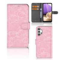 Samsung Galaxy A32 4G Hoesje White Flowers | Portemonnee hoesje