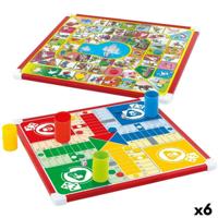 Parchis en Oca Spelbord CB Games 32 x 32 x 1 cm (25 Onderdelen) (6 Stuks)