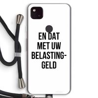 Belastinggeld: Pixel 4a 5G Transparant Hoesje met koord