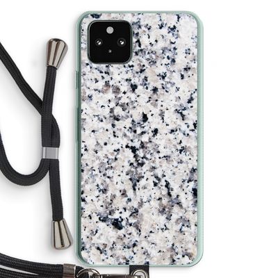 Gespikkelde marmer: Pixel 5a 5G Transparant Hoesje met koord