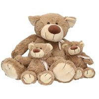 3x Pluche mama en kind Bella knuffelberen 40/22 cm knuffels