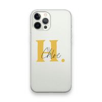 Amber Script: iPhone 12 Pro Max Transparant Hoesje