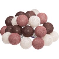 Lichtslinger/lichtsnoer met 20 decoratieve verlichte balletjes - multi kleur mix - 435 cm - stekker Lichtslinger/lichtsnoer met 20 decoratieve verlichte balletjes - multi kleur mix - 435 cm - stekker
