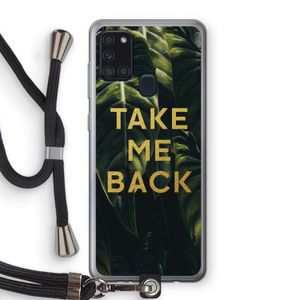Take me back: Samsung Galaxy A21s Transparant Hoesje met koord