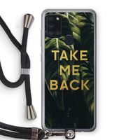 Take me back: Samsung Galaxy A21s Transparant Hoesje met koord