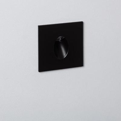 Trapverlichting zwart vierkant &apos;Blace&apos; led 1W