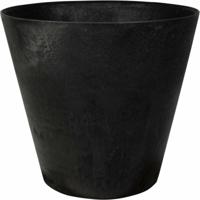 Bloempot Claire - zwart - D43 x H39 cm - met drainagesysteem - voor binnen en buiten   -