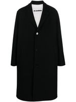 Jil Sander manteau mi-long à simple boutonnage - Noir