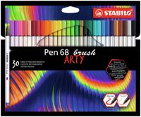 Brushstift stabilo pen 68/30 arty ass set 30st | 6 stuks