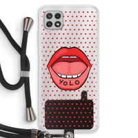 Yolo Denise: Samsung Galaxy A22 4G Transparant Hoesje met koord