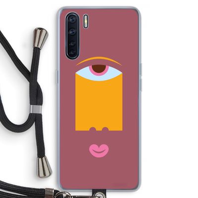 Mono V: Oppo A91 Transparant Hoesje met koord