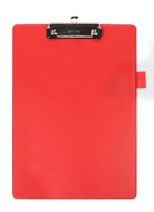 Klembord Quantore A4 rood met 100mm klem + penlus